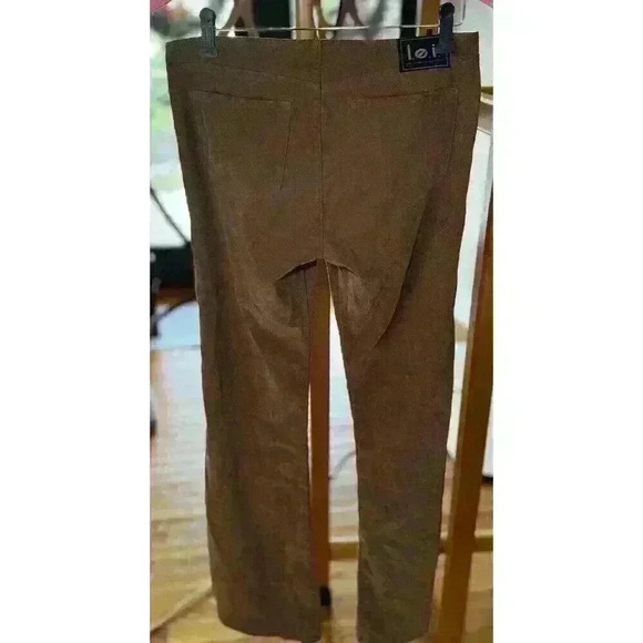 Y2K 2000s 90s Lei Brown Low Rise Soft Flare Pants Womens Size 7 - Picture 4 of 7